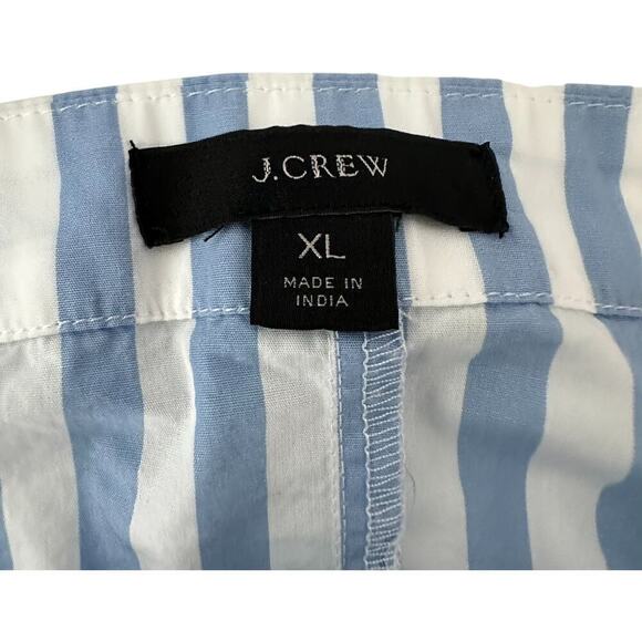 J Crew Harborfront Carol Stripe Button Down Cotton Puff Sleeve MIDI Dress (XL) - Picture 14 of 16